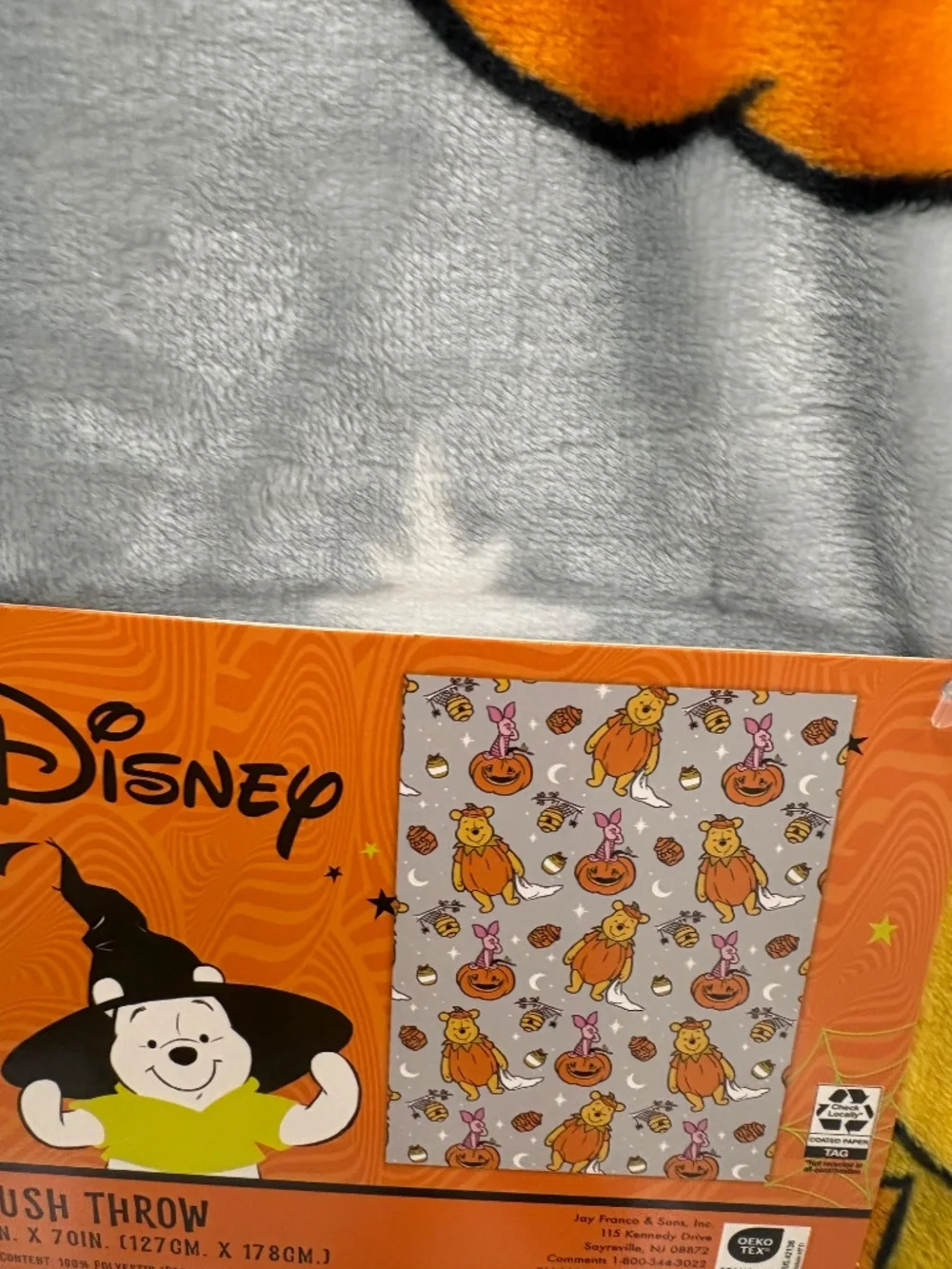 New 2026 disney winnie the pooh halloween plush throw blanket 50x70